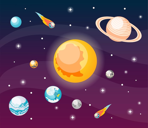 Gratis vector astronomie illustratie