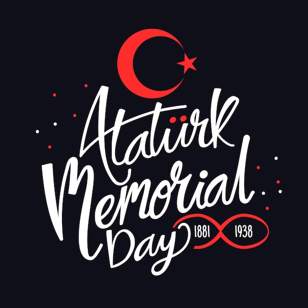 Atatürk herdenkingsdag - belettering