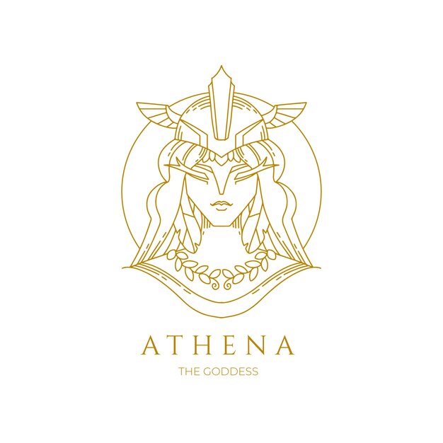 Athena karakter logo ontwerp