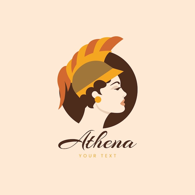 Gratis vector athena-logo ontwerpsjabloon