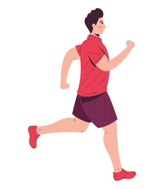 Gratis vector atleet die in competitie loopt