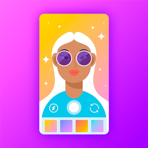 Gratis vector augmented reality instagram-filter