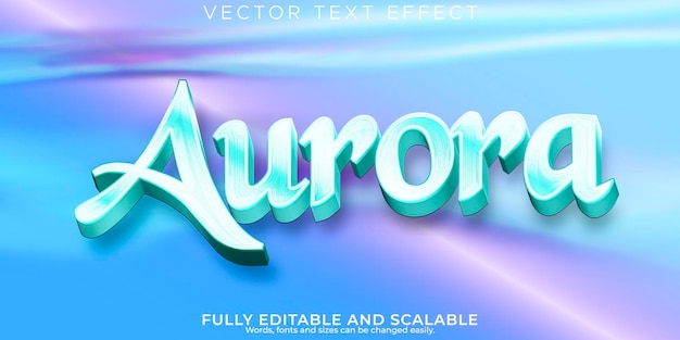 Aurora teksteffect bewerkbare tekststijl noorderlicht