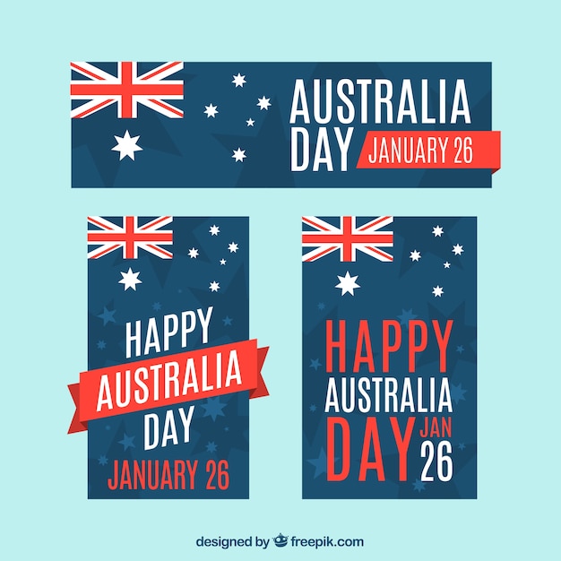 Australia day banners collection