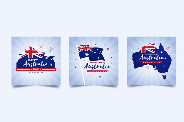 Australia Day wenskaarten instellen