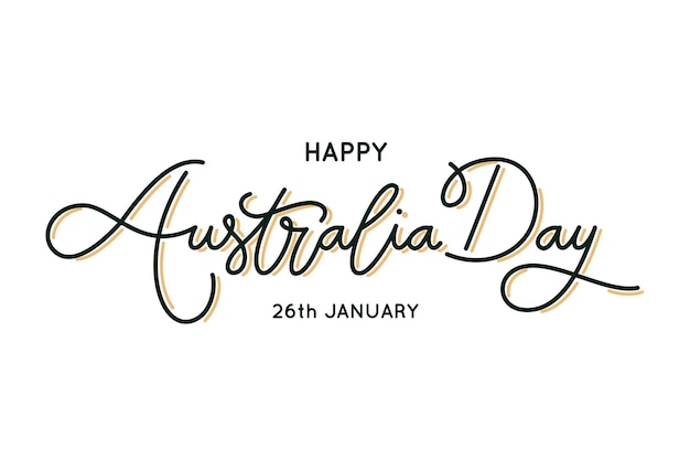 Australië dag belettering