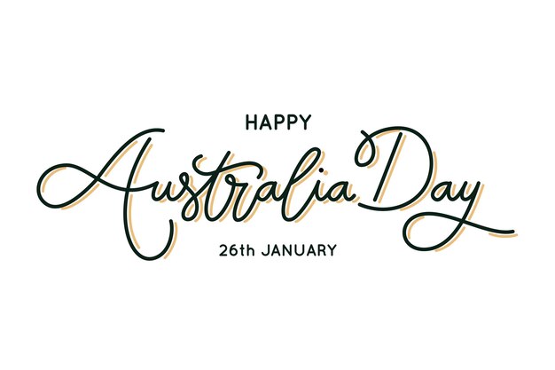 Australië dag belettering