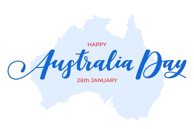 Australië dag belettering