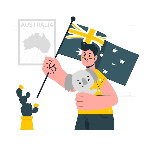 Australië dag concept illustratie