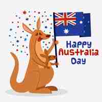 Gratis vector australië dag in plat ontwerp