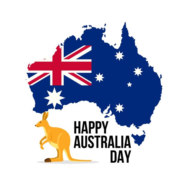 Australië dag met Australische kaart