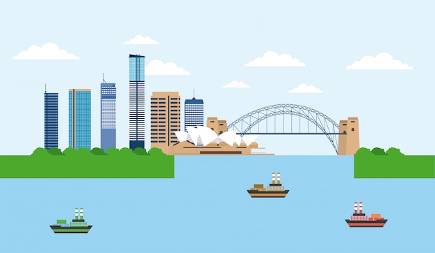 Gratis vector australië harbour bridge sydney