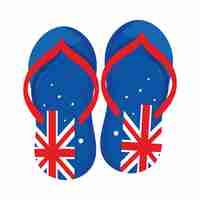 Gratis vector australische dagvlag in slippers