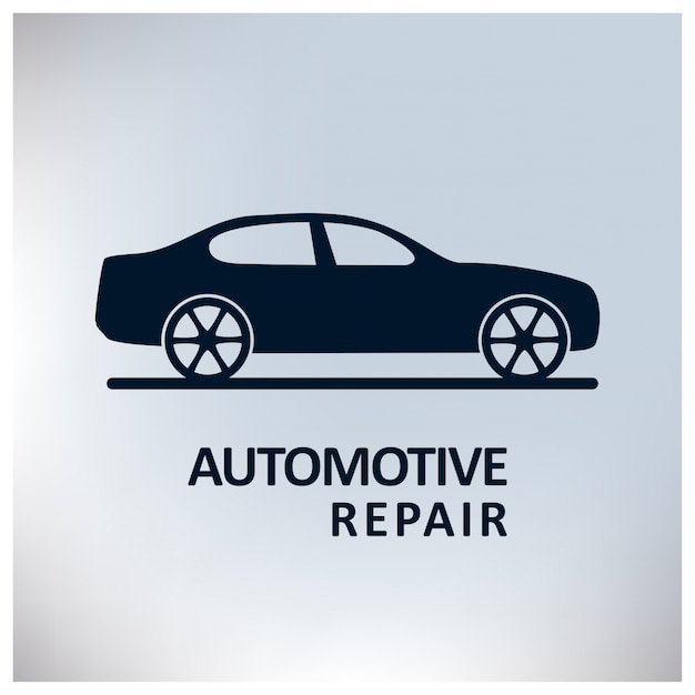 Auto Center Auto Repair Service Auto Grijze Achtergrond