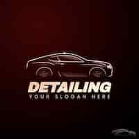 Gratis vector auto detaillering logo sjabloon