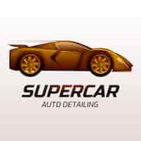 Gratis vector auto detaillering logo sjabloon