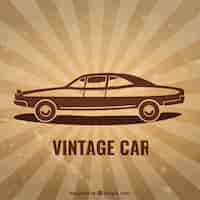 Gratis vector auto in vintage stijl