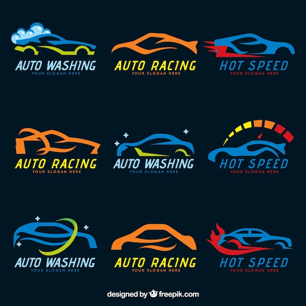 Gratis vector auto logo collectie