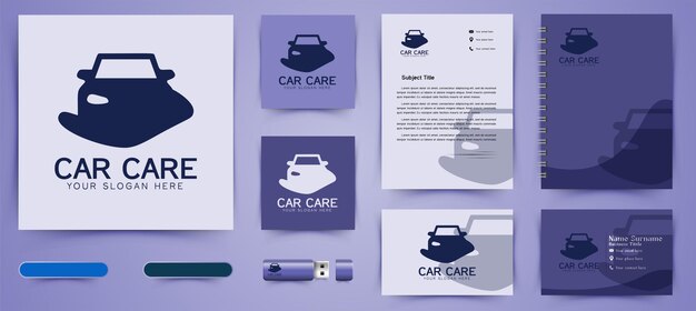 Auto zorg logo en business branding sjabloon ontwerpen inspiratie geïsoleerd op witte achtergrond
