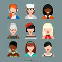 Gratis vector avatar set