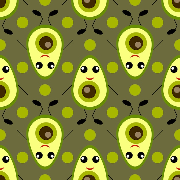 Gratis vector avocado patroon achtergrond