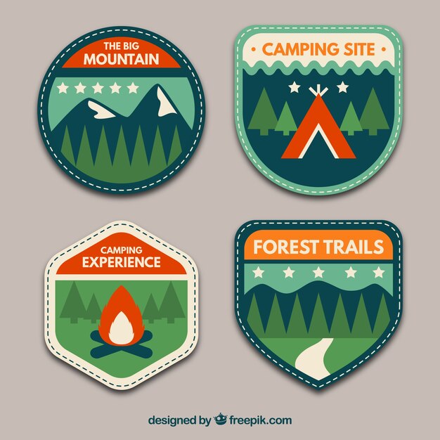 Gratis vector avontuur badges pak