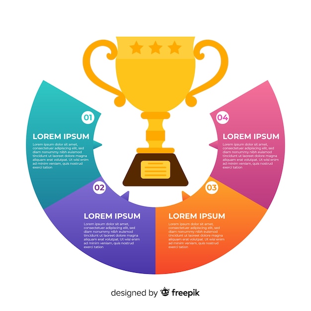 Gratis vector award infographic