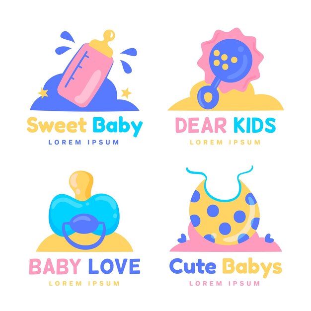 Baby logo collectie sjabloon