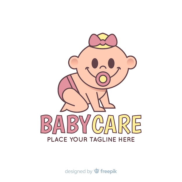 Gratis vector baby logo sjabloon