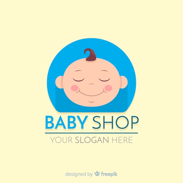 Gratis vector baby logo sjabloon