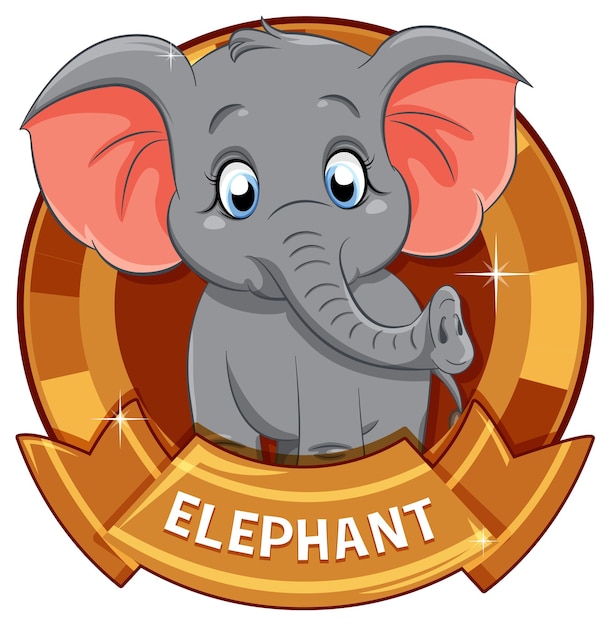 Gratis vector baby olifant cartoon personage