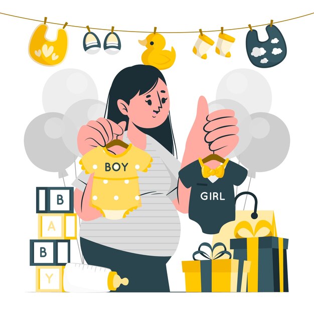 Baby shower concept illustratie