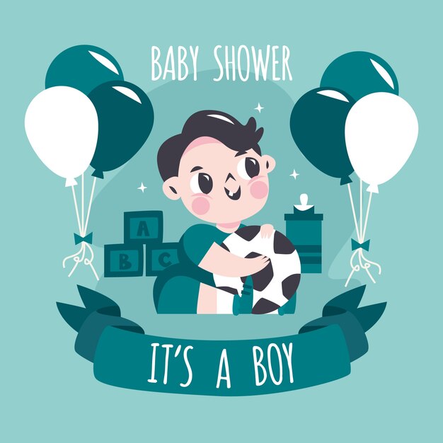 Baby shower jongen achtergrond