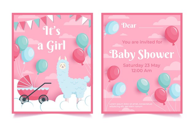 Baby shower uitnodiging concept
