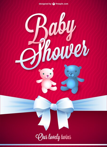 Baby shower vector gratis kaart