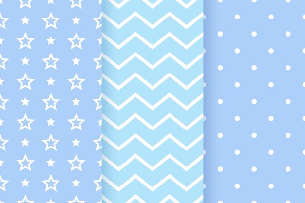 Babypatroon. babyjongen naadloze achtergrond. blauwe pastel kinderachtige textuur. leuke geometrische textiel. illustratie
