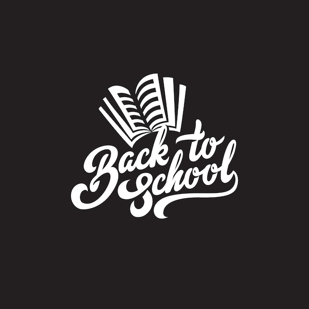 Back to School Text Belettering kalligrafische compositie