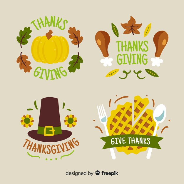 Badgecollectie met thanksgiving-thema