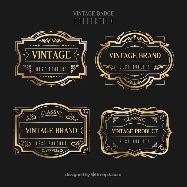 Gratis vector badges collectie in vintage stijl