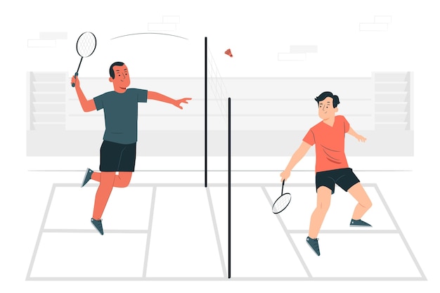 Badminton concept illustratie