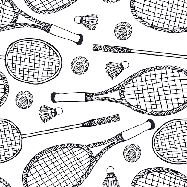 Gratis vector badminton en tennis