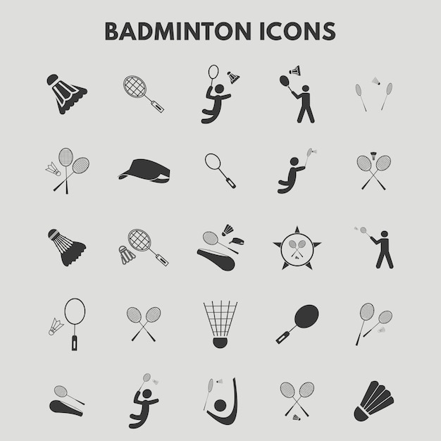 Gratis vector badminton pictogrammen