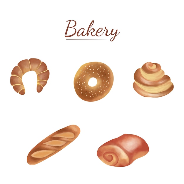 Gratis vector bakkerij illustraties illustratie