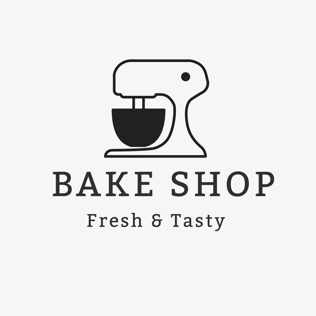 Bakkerijlogo, voedselbedrijfssjabloon voor brandingontwerpvector