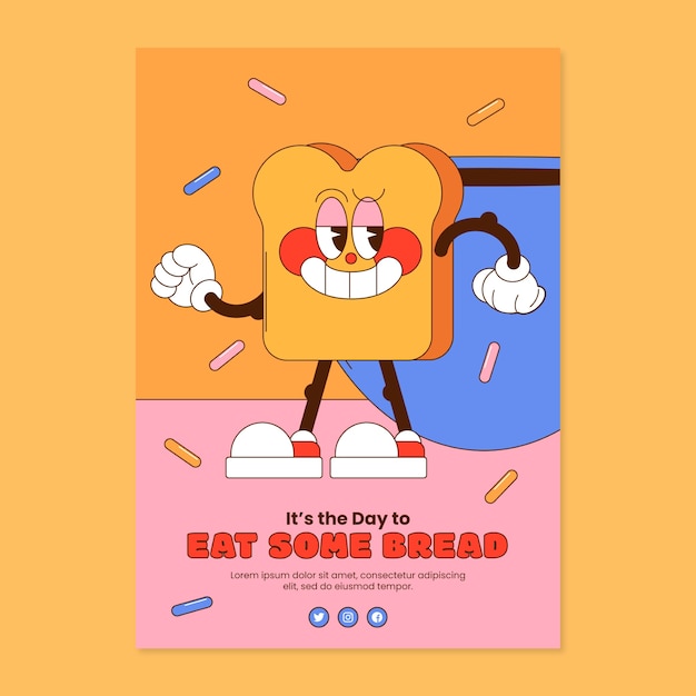 Gratis vector bakkerijproducten poster sjabloon