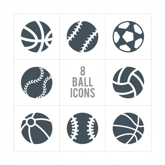 Gratis Vector bal acht iconen