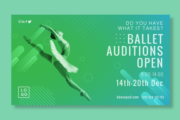 Ballet audities banner openen