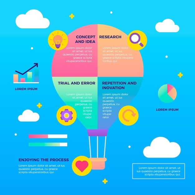 Ballon infographic sjabloon