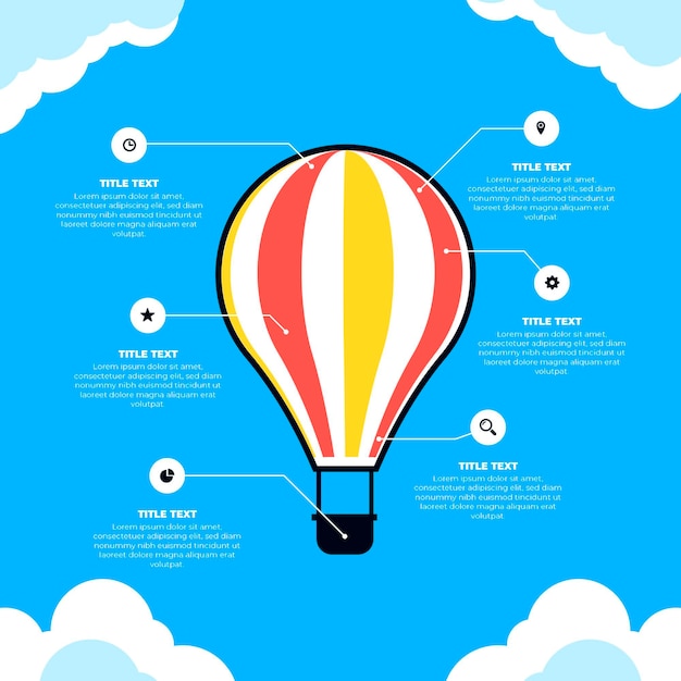 Gratis vector ballon infographic