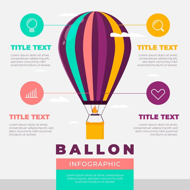 Gratis vector ballon infographic